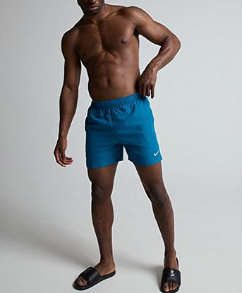 Nike Swim 5 Inch Basic Volley Short in Green Abyss