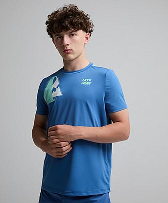 Montirex Junior MTX Run T-Shirt in Charcoal Blue / Cloudy Blue