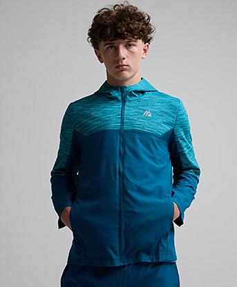 Montirex Junior MTX Windbreaker Jacket in Deep Teal / Aisen / Water Spring / Vivid Aqua