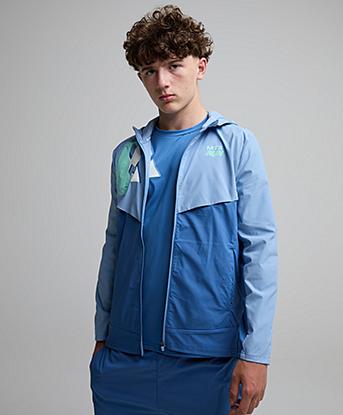 Montirex Junior MTX Run Jacket in Charcoal Blue / Cloudy Blue