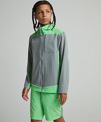 Montirex Junior Gamma Hooded Jacket in Platinum Grey / Chameleon