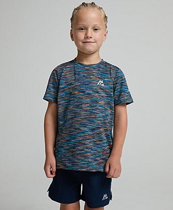 Montirex Nursery Trail T-Shirt and Shorts Set in Midnight Blue / Safety Orange