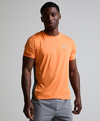 Montirex Strive T-Shirt in Cement Grey / Platinum Grey / Tangerine Grey