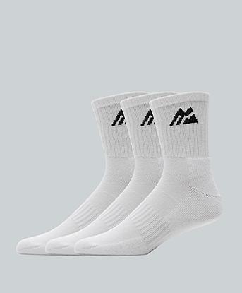Montirex Crew 3 Pack Sock in White / Black
