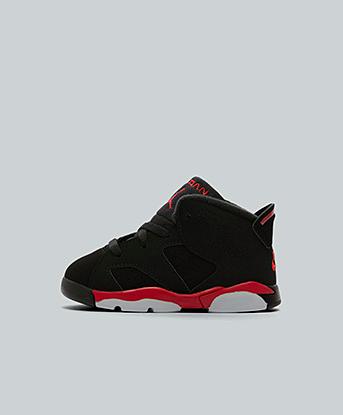 Jordan Nursery Air Jordan 6 ‘Reverse Infrared’ Retro Trainer in Black / Light Crimson