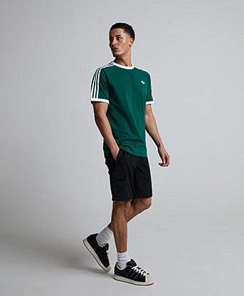 adidas Originals Adicolor Classics 3-Stripes T-Shirt in Collegiate Green