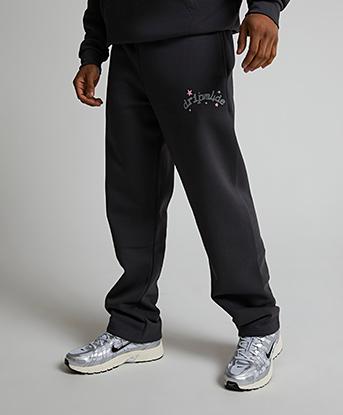 Dripmade Detect Open Hem Jogger in Urban Charcoal / Pink
