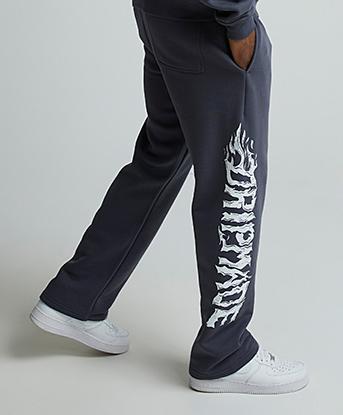Dripmade Roulette Baggy Fit Open Hem Jogger in Nocturne Navy