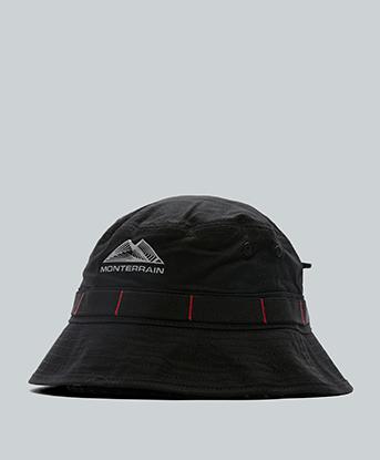 Monterrain Shift 4.0 Bucket Hat in Black / Blaze Red