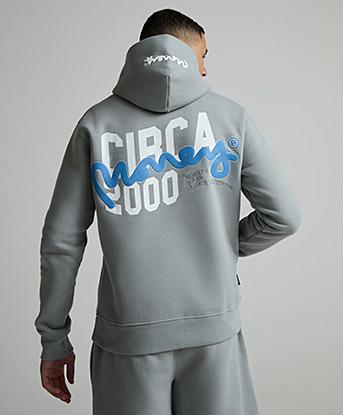 Money Clothing Wave Hoodie in Grey