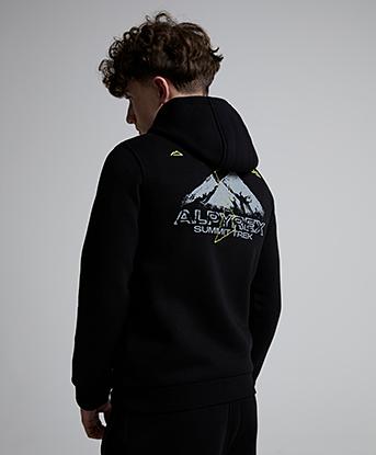 Alpyrex Junior Summit Trail Overhead Hoodie in Black