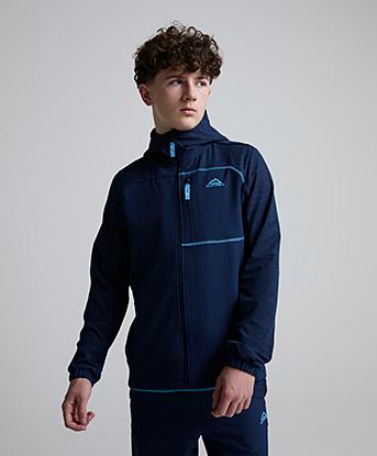 Alpyrex Junior Allure Woven Full Zip Hoodie in Naval Ink