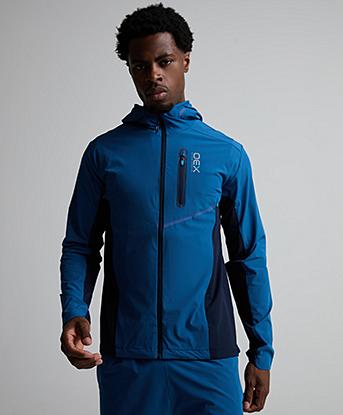 OEX Aspect Track Hoodie in Dark Blue / Navy