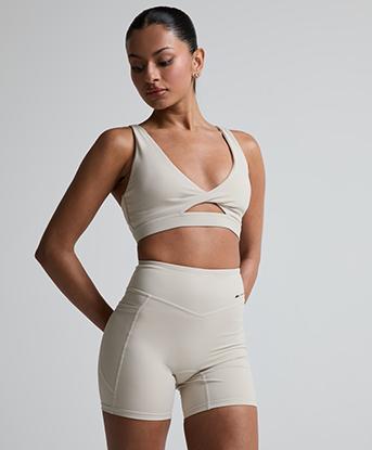 Monterrain Womens Altitude Twist Bra Top in Moonlit Alloy