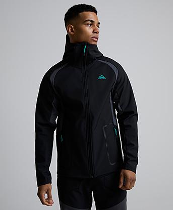 Alpyrex Astra Soft Shell Jacket in Black / Urban Charcoal