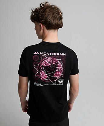 Monterrain Junior Satellite T-Shirt in Black / Root Rouge / Sweet Pink
