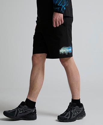 Monterrain Junior Hyperterrain Woven Short in Black / Gleaming Blue