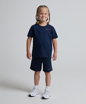 Monterrain Nursery Waves T-Shirt and Short Set in Velvet Dusk / Sunflare Amber