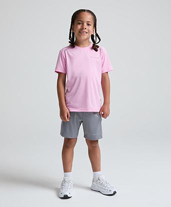 Monterrain Nursery Stellar Space Dye T-Shirt and Short Set in Midnight Echo / Sweet Pink