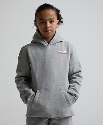 Zavetti Canada Junior Valdez Graphic Overhead Hoodie in Grey Marl