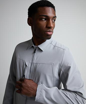 Alessandro Zavetti Florenzi Overshirt in Cloud Mirage