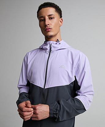 Alpyrex Ontera Windbreaker in Urban Charcoal / Twilight Bloom