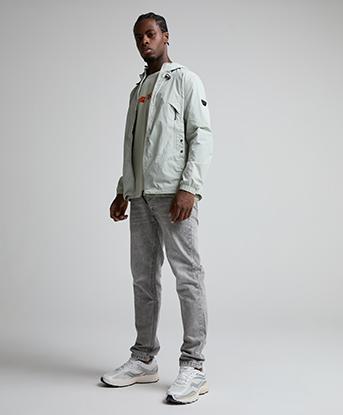 Alessandro Zavetti Neverozzi Windbreaker in Silver Thyme
