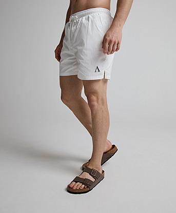 Alessandro Zavetti Lorellino 2.0 Swim Short in Optic White / Silver Orbit