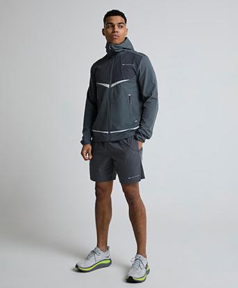 Monterrain Rush 2.0 Woven Running Short in Forged Steel