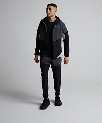 Monterrain Vault Woven Running Pant in Black / Urban Charcoal / Ancient Pewter