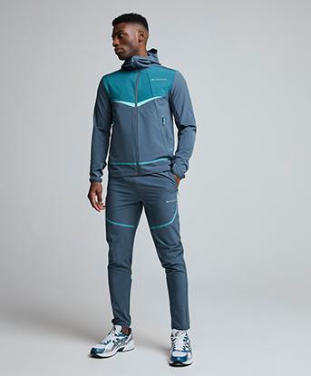 Monterrain Defence Woven Running Pant in Twilight Graphite / Seafarer Teal / Coastal Calm