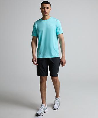 Monterrain Lyder 3.0 Woven Running Short in Black / Gleaming Blue