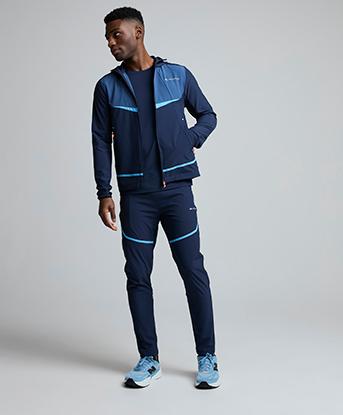 Monterrain Defence Woven Running Pant in Velvet Dusk / Cerulean Crest / Feather Blue