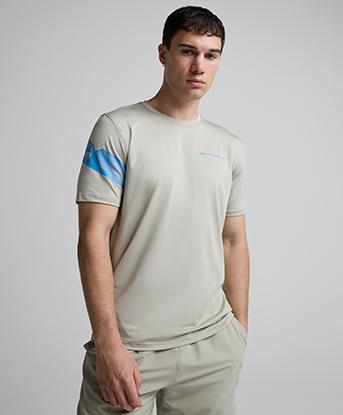 Monterrain Distance T-Shirt in Ancient Pewter / Feather Blue