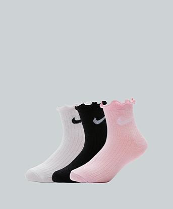 Nike Junior 6 Pack Everyday Plus Cushioned Sock in White