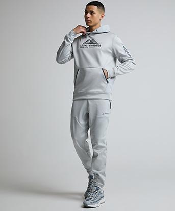 Monterrain Speed 2.0 Poly Fleece Jogger in Salted Fog Melange