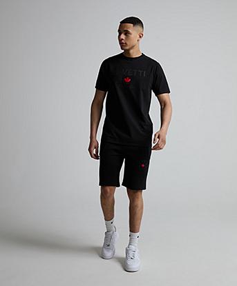 Zavetti Canada Cirico T-Shirt and Short Set in Black