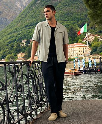 Celebre Linen Resort Pant in Black