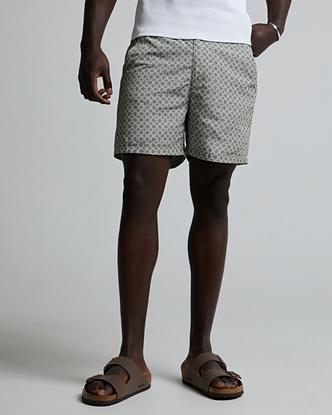 Celebre Monogram Swimshort in Basil Smoke / Cloud Drift