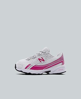 New Balance Nursery 740 Trainer in White / Carnival Pink