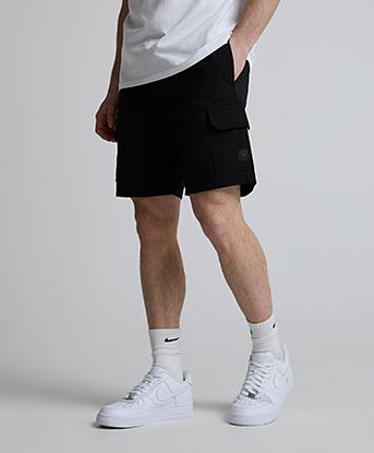 Closure London Icon Badge Utility Cargo Short in Black