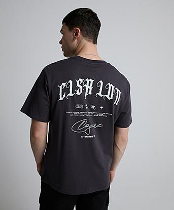 Closure London Arch Gothic T-Shirt in Charcoal