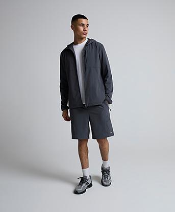 Closure London Zip Tech Pocket Short in Charcoal