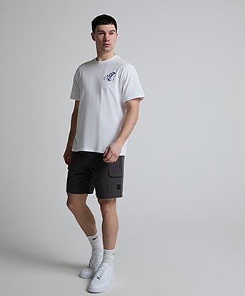 Closure London Icon Badge Utility Cargo Short in Charcoal