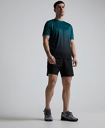 Closure London Gradient Stripe Twinset in Teal