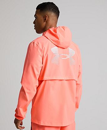 Under Armour UA Velociti Pro Storm Jacket in Electric Tangerine / Reflective