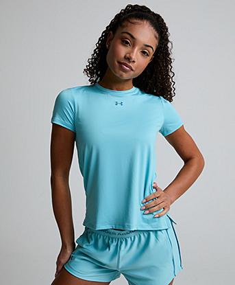 Under Armour Womens UA Sport 96 T-Shirt in Blue Haze / Boundless Blue