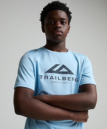 Trailberg Junior Flex T-Shirt in Dove Blue / Breeze