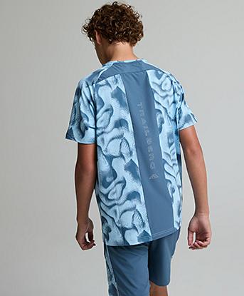 Trailberg Junior Kinetic T-Shirt in Breeze / Dove Blue
