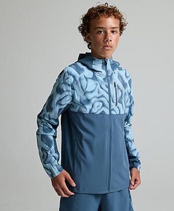 Trailberg Junior Kinetic Windbreaker in Breeze / Dove Blue